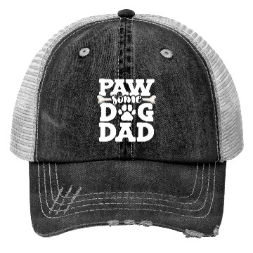 Discover Paw Some Dog Dad Doggy Bone Daddy Animal Lover Dog Trucker Hats