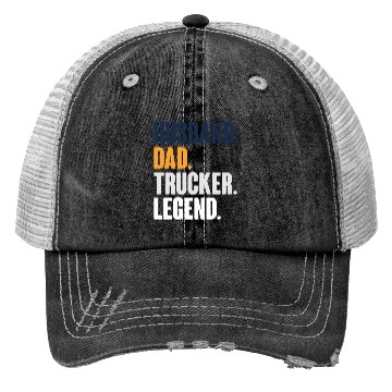 Discover trucker dad husband legend Trucker Hats