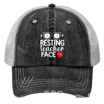 Discover Resting Teacher Face Happy Retirement Plan Trucker Hats