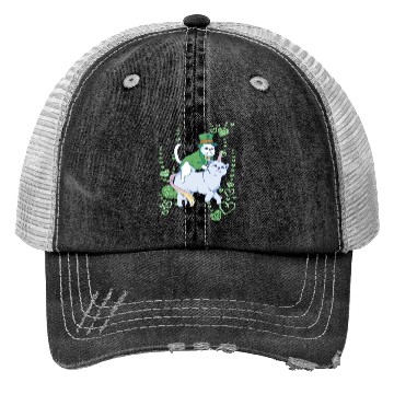 Discover Kleeblatt Ireland cat unicorn green st Patricks Da Trucker Hats