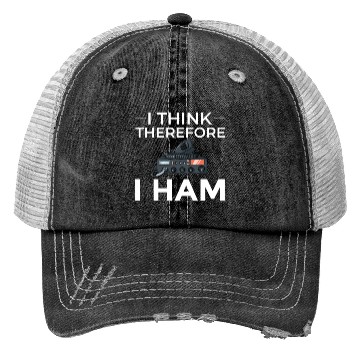 Discover Think Therefore Ham Radio nostalgia Trucker Hats