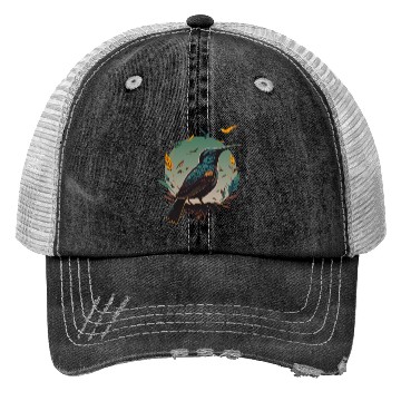 Discover Nature Lovers - Charming Hummingbird Trucker Hats