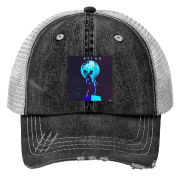 Discover Synthwave Atlas Trucker Hats