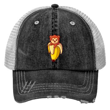 Discover Cute Monkey Banana Cartoon Trucker Hats