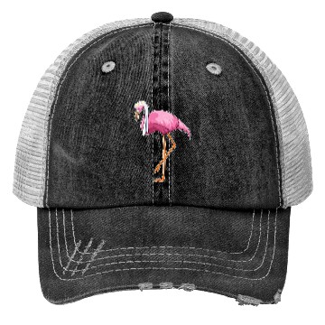 Discover Flamingo As Bride With Veil Trucker Hats