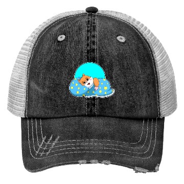 Discover Hamster At Sleeping With Blanket Trucker Hats