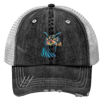 Discover Colorful Owl Bird Nature Trucker Hats