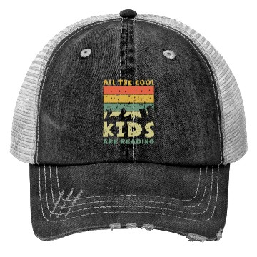 Discover Children Reading Book Library Son Daughter Trucker Hats