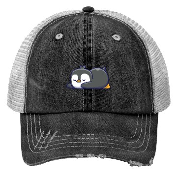 Discover Cute Penguin Sleeping Trucker Hats