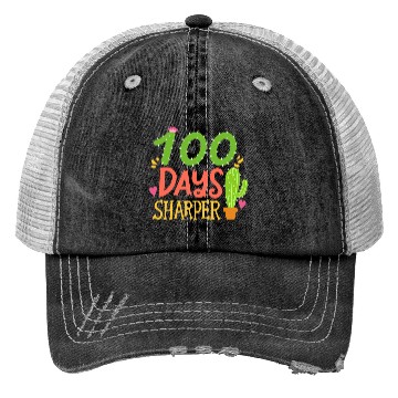 Discover 100 Days Of School Student Teacher Cactus Trucker Hats