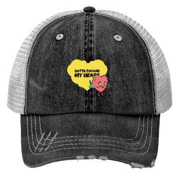 Discover Gotta Follow My Heart Anti Valentine Heart Trucker Hats