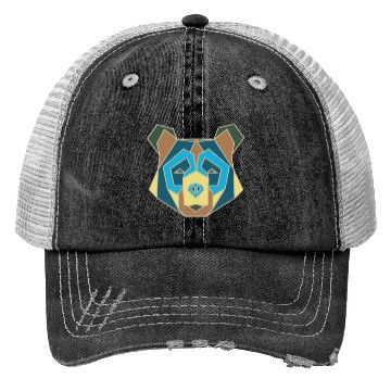 Discover geometric bear Trucker Hats