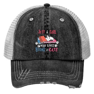 Discover Book Cat Books And Cats Trucker Hats