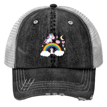 Discover unicorn rainbow Trucker Hats