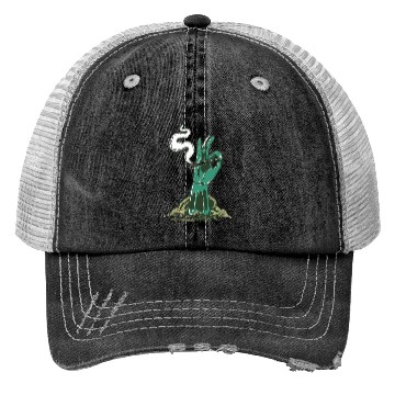 Discover Marijuana in Zombie Hand Trucker Hats