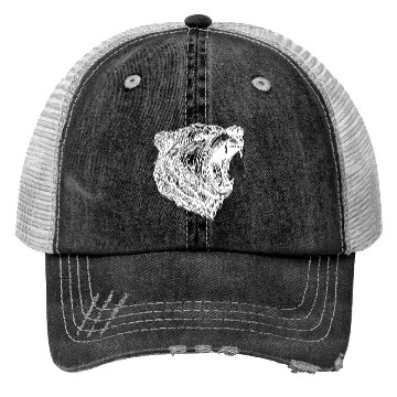 Discover Wild Bear's Head With Sharp Teeth Trucker Hats