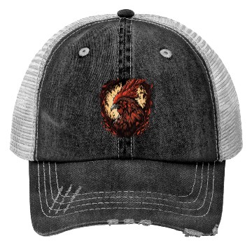 Discover Funny Horror Chicken True Crime Farm Animal Phobia Trucker Hats