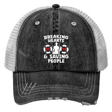 Discover Lifeguard breaking hearts saving people pool guard Trucker Hats