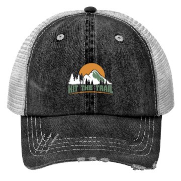 Discover Hit the Trail Mountaineers Wanderlust Hiking Trucker Hats