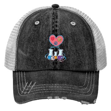 Discover Medical Laboratory Science Heart Cartoon Trucker Hats