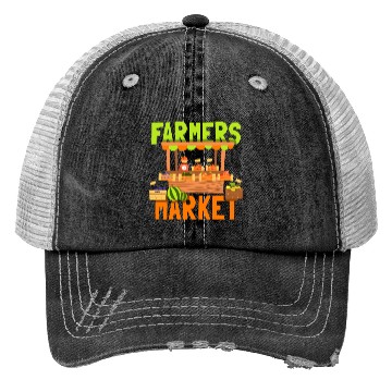 Discover Farmers Market Chicken Farmer Cow Farming Trucker Hats
