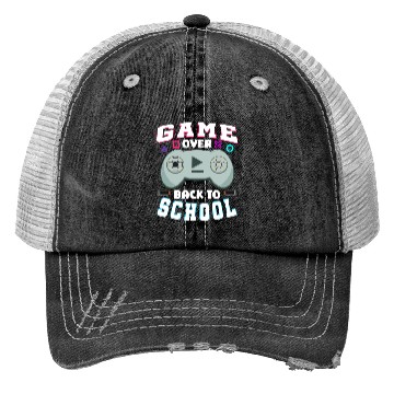Discover Game Over Gaming Controller Back To School Trucker Hats