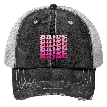 Discover Retro BRIDE Trucker Hats Wedding pink Bridal Party Trucker Hats