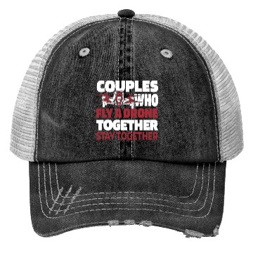 Discover Drone Pilot Couple Trucker Hats