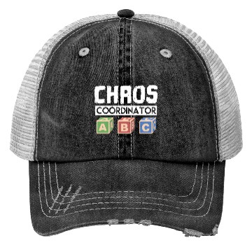 Discover Chaos Coordinator Teacher Trucker Hats