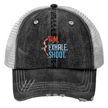 Discover Aim Exhale Shoot. Bow & Arrows Target Archery Trucker Hats