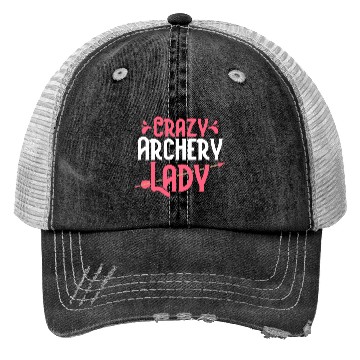 Discover Crazy Archery Lady Bow & Arrows Target Archer Trucker Hats