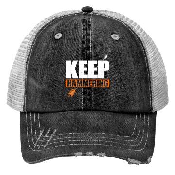 Discover Keep Hammering Bow & Arrows Target Archery Trucker Hats