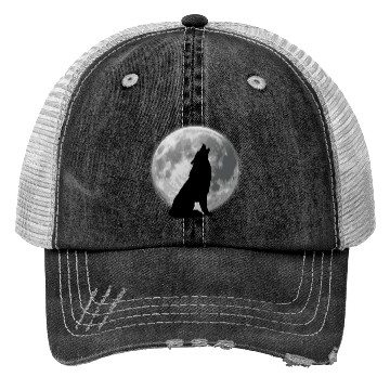 Discover Halloween Wolf Moonlight Wildlife Animal Design. Trucker Hats