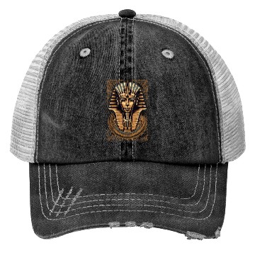 Discover Pharaoh Egypt Death Mask Gift Idea Trucker Hats