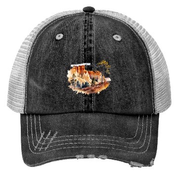 Discover Bryce Canyon Watercolor Wonderland Trucker Hats