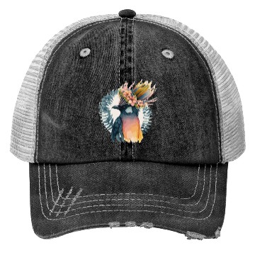 Discover Cute Bird Of Paradise Bird Flower Crown Pet Birds Trucker Hats