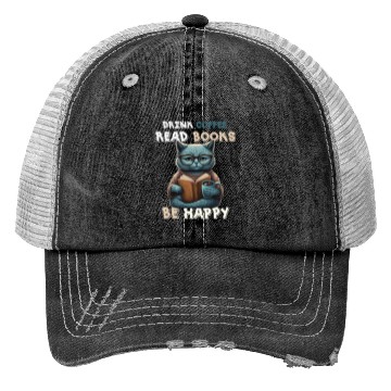Discover Coffee Lover Drink Coffee Read Books Be Happy Trucker Hats