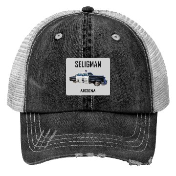 Discover Old car city of Seligman in Arizonna, US Route 66 Trucker Hats