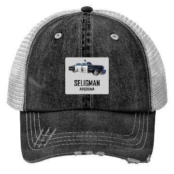 Discover Old car city of Seligman in Arizonna, US Route 66 Trucker Hats