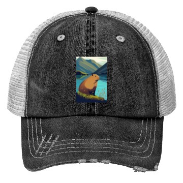 Discover Capybara Nature Capibara Trucker Hats