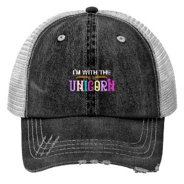 Discover Im With The Unicorn Trick or Treat Parent Costume Trucker Hats