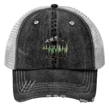 Discover Grizzly Mountain Wildlife Bear Trucker Hats