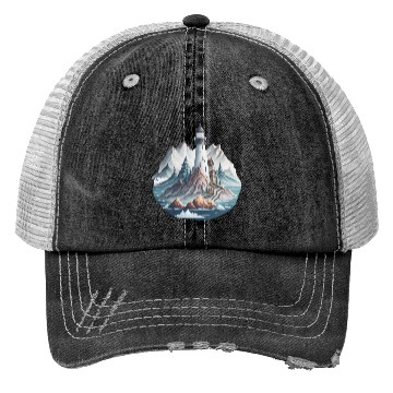 Discover lighthouse on hills Trucker Hats