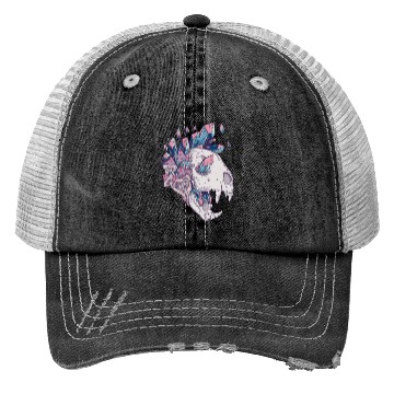 Discover Crystal Cat Skull Trucker Hats
