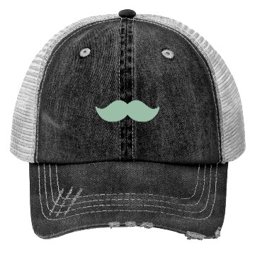 Discover Pastel Green Mustache November Man Cycling Trucker Hats