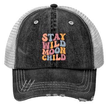 Discover Stay Wild Moon Child Trucker Hats
