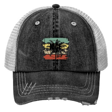 Discover Nice France Palm Tree Retro Artistic Trucker Hats