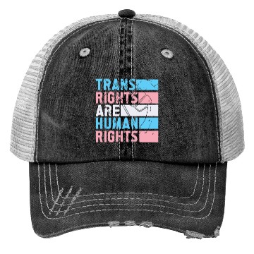 Discover Trans Rights Are Human Rights Support LGBT Pride Trucker Hats