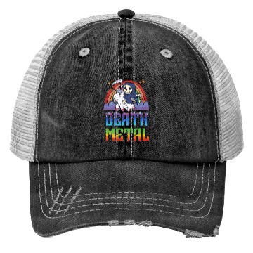 Discover Death Metal & Unicorn Rainbow Trucker Hats
