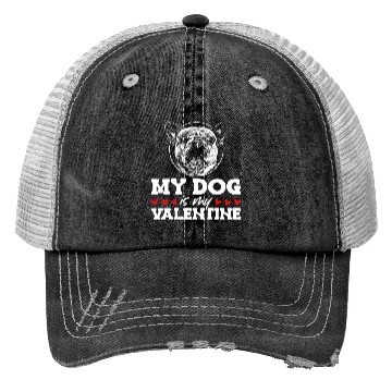 Discover My Dog Is My Valentine Date Cute Doggy Trucker Hats